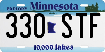MN license plate 330STF