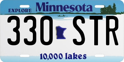 MN license plate 330STR
