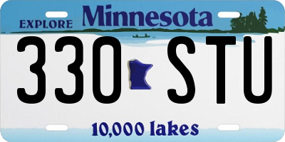 MN license plate 330STU
