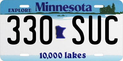 MN license plate 330SUC
