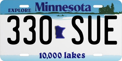 MN license plate 330SUE