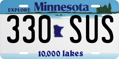 MN license plate 330SUS