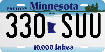 MN license plate 330SUU