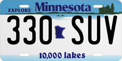 MN license plate 330SUV