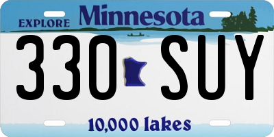 MN license plate 330SUY
