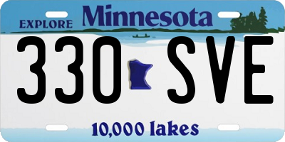 MN license plate 330SVE