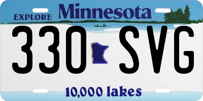 MN license plate 330SVG