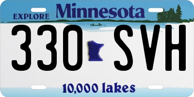 MN license plate 330SVH