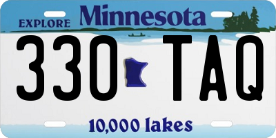 MN license plate 330TAQ