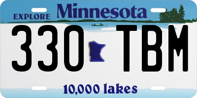 MN license plate 330TBM