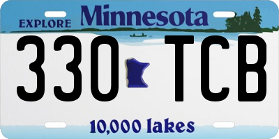 MN license plate 330TCB