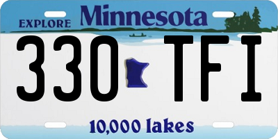 MN license plate 330TFI