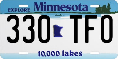 MN license plate 330TFO