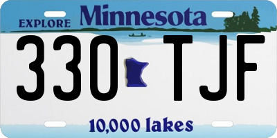 MN license plate 330TJF