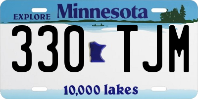 MN license plate 330TJM