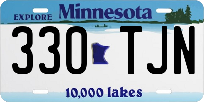 MN license plate 330TJN