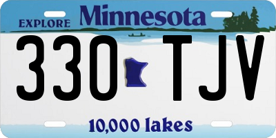 MN license plate 330TJV