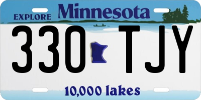 MN license plate 330TJY