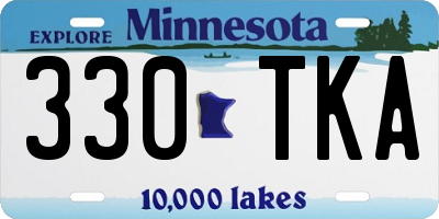 MN license plate 330TKA