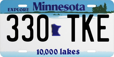 MN license plate 330TKE