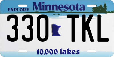 MN license plate 330TKL