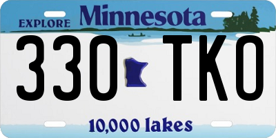 MN license plate 330TKO