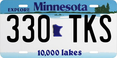 MN license plate 330TKS