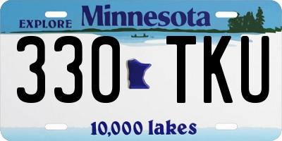 MN license plate 330TKU