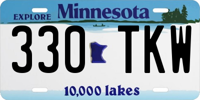 MN license plate 330TKW
