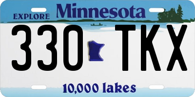MN license plate 330TKX