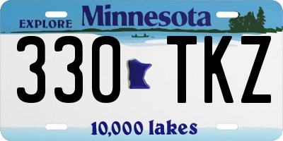 MN license plate 330TKZ
