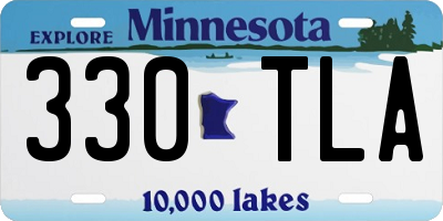 MN license plate 330TLA