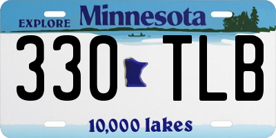 MN license plate 330TLB