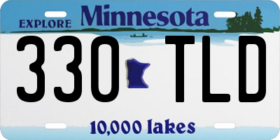 MN license plate 330TLD