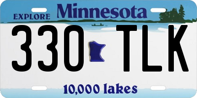 MN license plate 330TLK