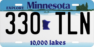 MN license plate 330TLN