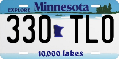 MN license plate 330TLO