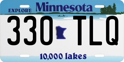 MN license plate 330TLQ