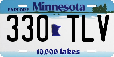 MN license plate 330TLV