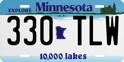 MN license plate 330TLW
