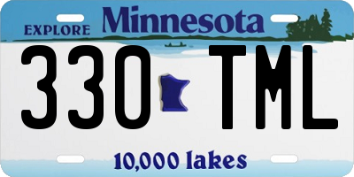 MN license plate 330TML