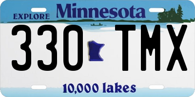 MN license plate 330TMX