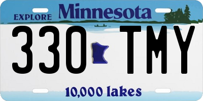 MN license plate 330TMY
