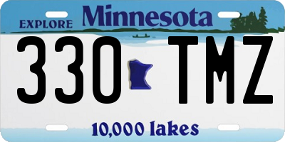 MN license plate 330TMZ