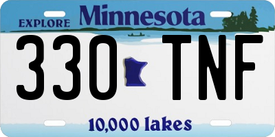 MN license plate 330TNF