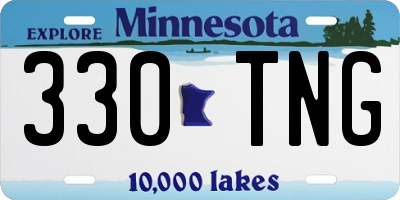 MN license plate 330TNG