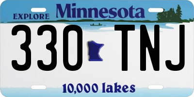 MN license plate 330TNJ