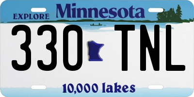MN license plate 330TNL