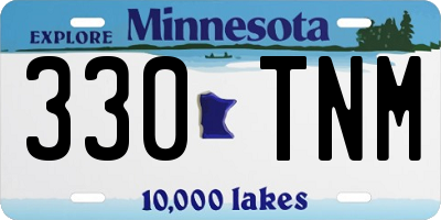 MN license plate 330TNM