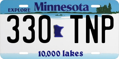 MN license plate 330TNP